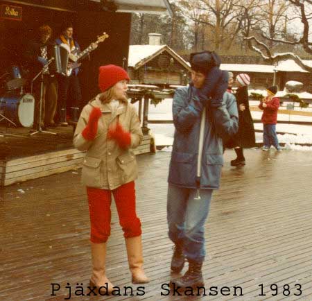 Pjäxdans pariserpolka på Skansen vintern 1983